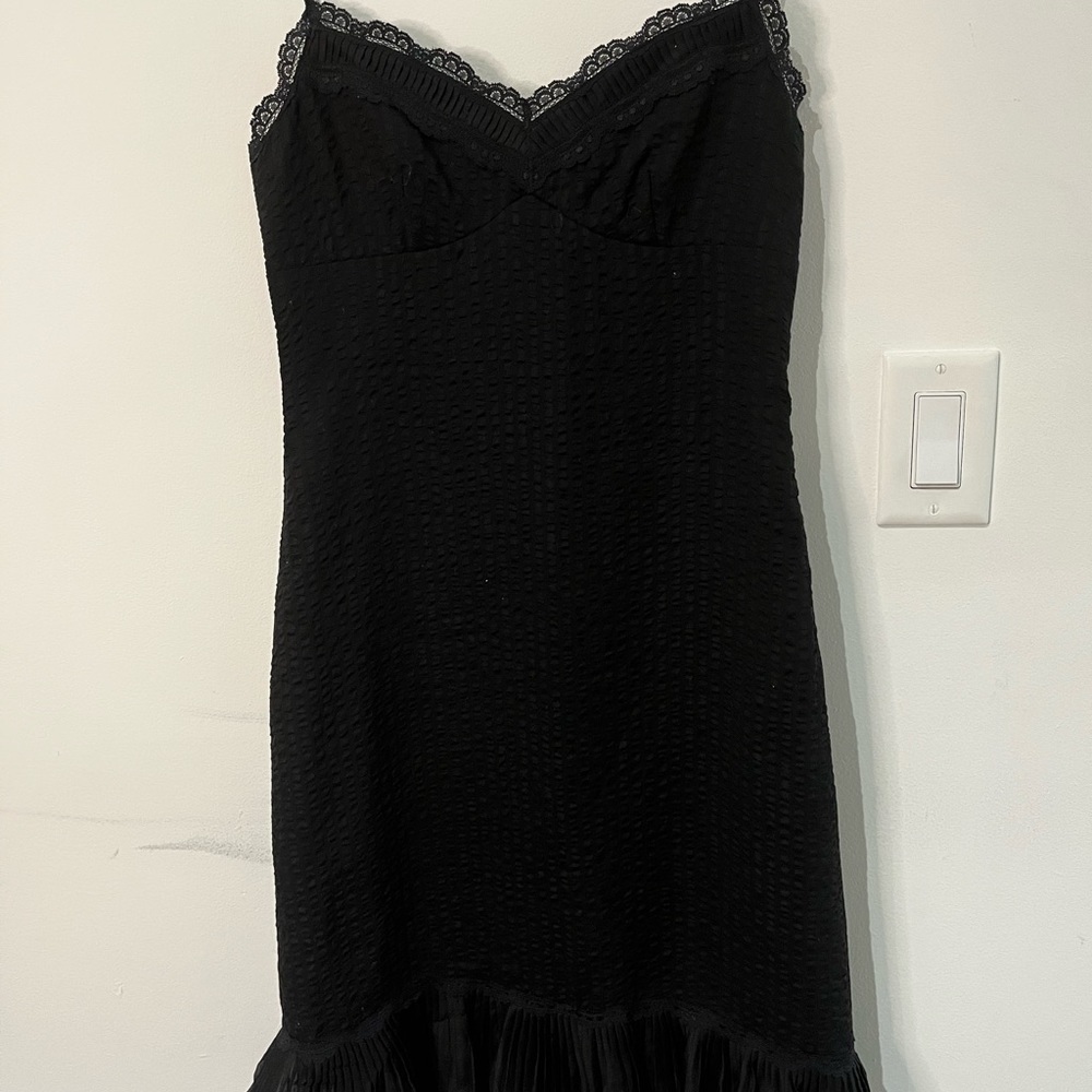 BCBGeneration spaghetti Straps Lace Trim Dress